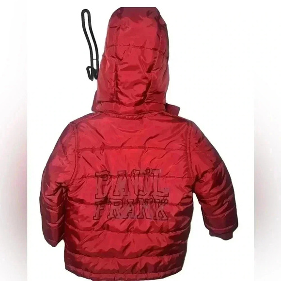 Paul Frank Red Puffer Jacket – Size 18-24 Months | Iconic 90s Monkey Logo | - Picture 7 of 10